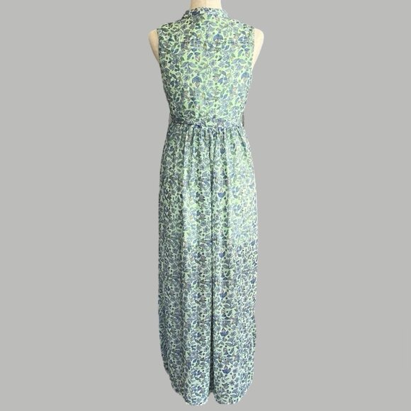 Colleen Atwood Alice in Wonderland Maxi Dress XS Sheer Whimsical Floral Garden - Picture 2 of 14